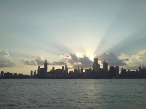 Michael Benson had time while at Columbia College to do some sightseeing, and took this impressive photo of the Chicago skyline.