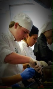 Peter cooking at the C-Cap Competition.