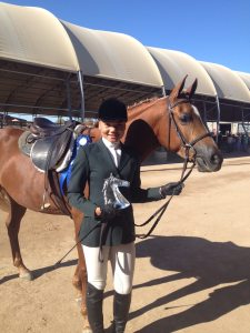 Kierstin Thigpen scores the first-place Hunter Pleasure Arabian Horse Rider Award at the Carousel Arabian Horse Show.