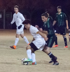 Gabe LeBeau maneuvers around his Miami opponent.