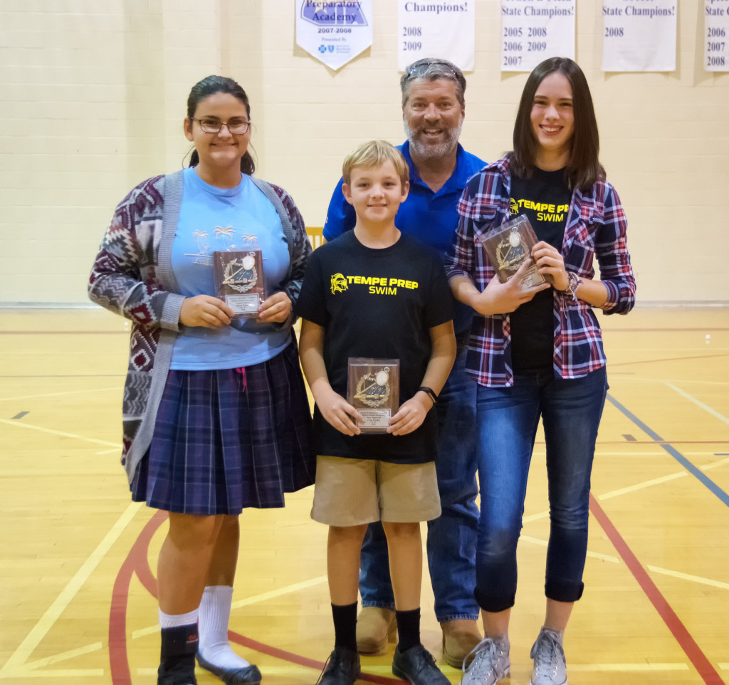 MS Swim( 4 awards ) Coaches Award: Maya Kostov MVP : Lily Cozens Most Improved: Kiara Flynn Most Improved: Cole Montei