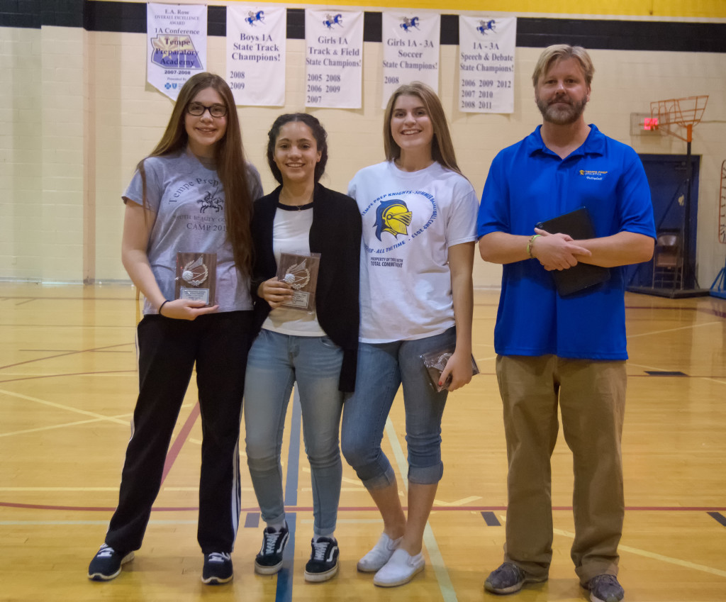 MS Volleyball A Team: Coaches Award: Emilie Garcia MVP: Paola Perez-Mendoza Most Improved: Caroline Waddell 
