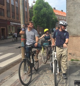 Biking in Copenhagen.