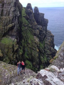 Caden hiking in Ireland with his "brother."