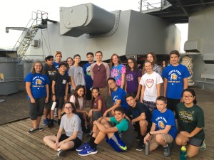 On the battleship USS Iowa.